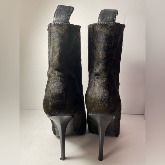 Alexander Wang aymeline Ponyhair boots heels Green Camo Leopard 36 - Picture 5 of 9